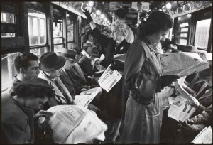 People In A Subway Car In 1947