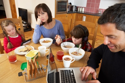 Technology Distracted Family